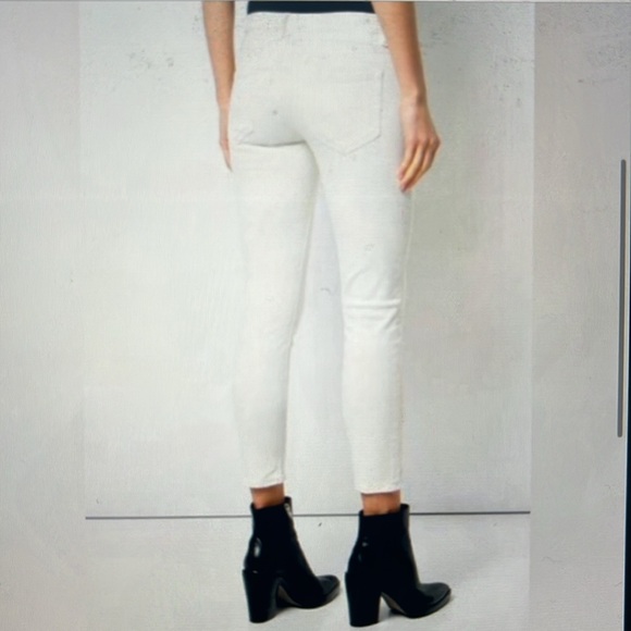 R13 Biker Boy White Cropped Jeans - Picture 2 of 11